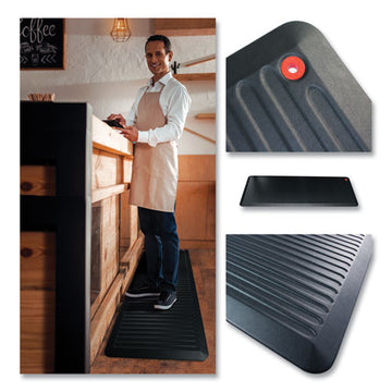 Floortex® Afs-tex 6000x Anti-fatigue Mat, Rectangular, 23 X 67, Midnight Black freeshipping - TVN Wholesale
